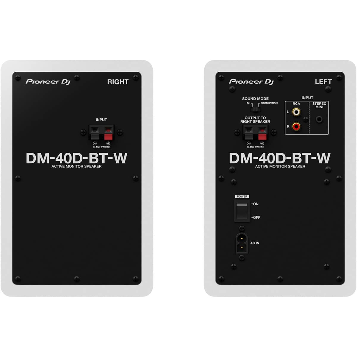 Pioneer Dj DM-40D-BT-W - Enceinte de monitoring Bluetooth (la paire)  version blanche